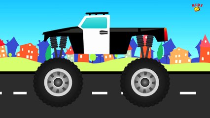 KZKCARTOON TV-Police Monster Truck -Kids Vehicles