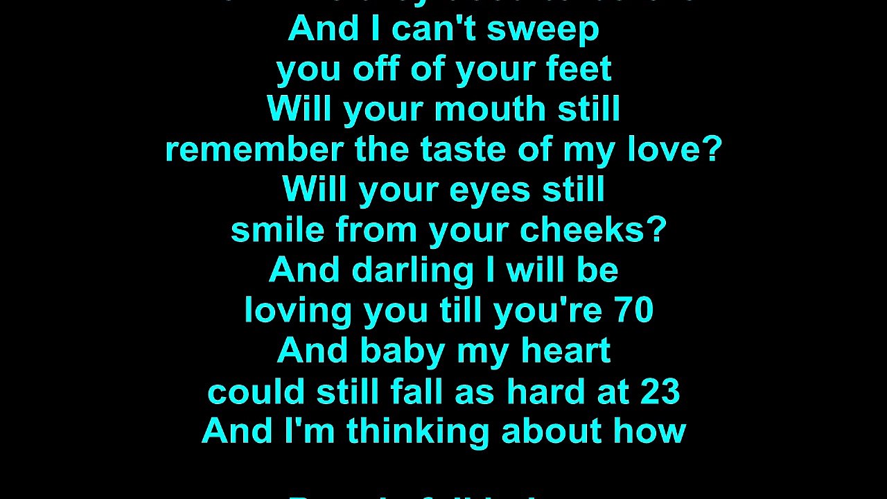 Ed Sheeran – Thinking Out Loud Lyrics