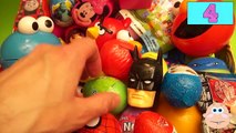 NEW Huge 101 Surprise Egg Opening Kinder Surprise Elmo Disney Pixar Cars Mickey Minnie Mouse Batman