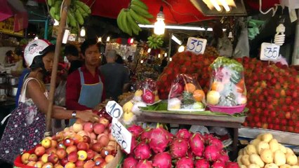 Video Clip The Market Local Shopping Pattaya Thailand