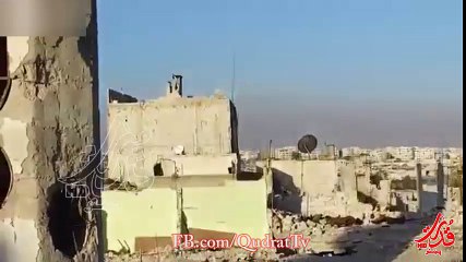 Concrete Wasteland Drone buzzes devastated Damascus neighborhood