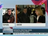 España: infanta Cristina será juzgada por 