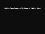 Collins Gem German Dictionary (Collins Gem)  Free Books
