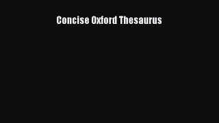 Concise Oxford Thesaurus  Free Books