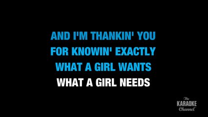 What A Girl Wants (Radio Version) in the Style of Christina Aguilera with lyrics (no lead vocal)