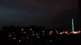 UFO in a strong storm