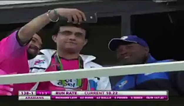 mcl 2020 RICHARD LEVI bowled by BRAD HOGG mcl 2020 Libra Legends v Gemini Arabians