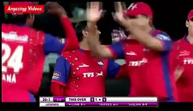 Saqlain Mushtaq to Taufeeq Umar OUT MCL 2020 Match 1 Libra Legends v Gemini Arabians