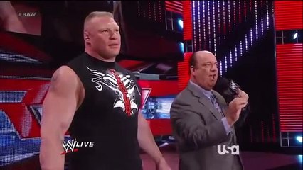 Brock Lesnar & Triple H Face to Face in Steel Cage on WWE RAW