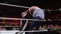 Brock Lesnar attacks Triple H- Raw, April 30, 2012