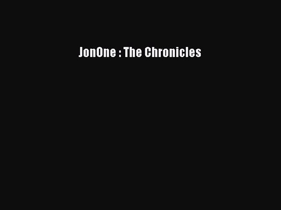 [PDF Télécharger] JonOne : The Chronicles [PDF] Complet Ebook