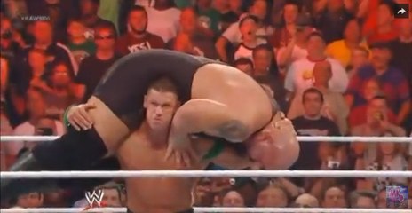 RAW 1000 Off the Air - John Cena and The Rock attacking Big Show !