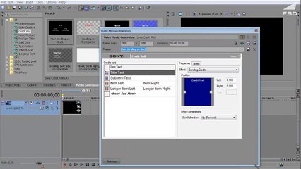 12. Титры - Sony Vegas 11.0 для начинающих