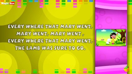 Marry Had A Little Lamb Karaoke Version With Lyrics Animated English Nursery Rhymes For Ki