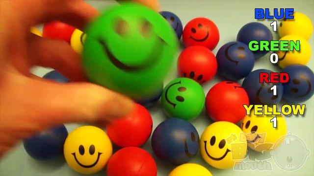 Learn Colours with HUGE Smiley Face Squishy Balls! Fun Learning Contest!