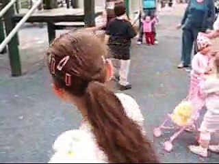 Bichon Frise in playground