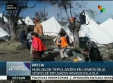 Huelga de transbordadores en Grecia deja varados a refugiados