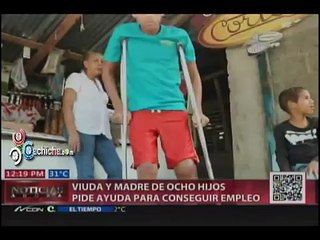 Viuda y Madre de ocho Hijos pide Ayuda Para conseguir Empleo