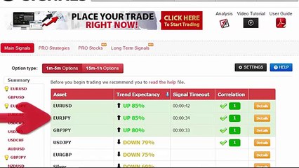Auto Binary Signals (Main ABS) Video 1 Live Trading - January 20th 2016