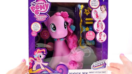 Giant Pinkie Pie Sweet Styling Pony 16 Accessories Glitter Stickers & Super Long Hair (MyL