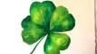 How to paint an Irish Four-Leaf-Clover with watercolor, a tutorial for beginners