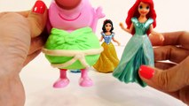 Peppa Pig Play Doh Plus Disney Princess Makeover with Frozen Elsa Mermaid Ariel and Snow W