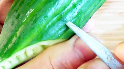 Art In Cucumber Fish - Fruit Vegetable Carving Garnish _ Cucumber Sushi Garnish