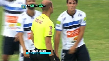 Gol de Giménez. Almagro 0 - Nueva Chicago 1. Fecha 1. B Nacional 2016