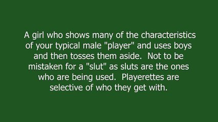 playerette meaning and pronunciation