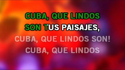 cuba que lindos son tus paisajes - celia cruz - karaoke - letra