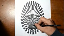 Drawing a Spiral Pattern Hole | Anamorphic Illusion | Creative Art