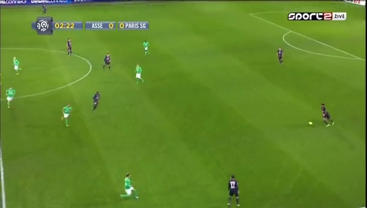 Zlatan Ibrahimoviu0107 Super 1 on 1 Chance - Saint Etienne v. Paris Saint Germain 31.01.2016 HD