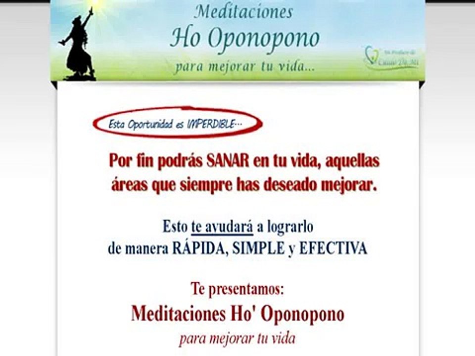 Meditaciones Ho Oponopono