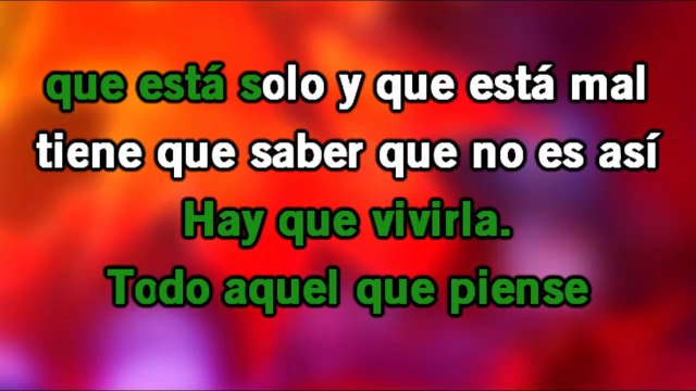 la vida es un carnaval - celia cruz - karaoke - letra