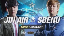 [H/L 2016.01.30] JIN AIR vs SBENU Game 1 - RO1 l 롯데 꼬깔콘 LoL Champions Korea Spring 2016