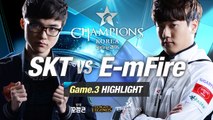 [H/L 2016.01.29] SKT vs E-mFire Game 3 - RO1 l 롯데 꼬깔콘 LoL Champions Korea Spring 2016