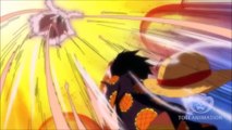 Luffy Destroys Doflamingo's Clone RED HAWK HD 1080p - One Piece