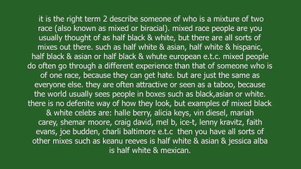 mixed race meaning and pronunciation