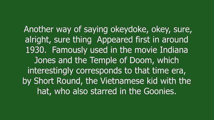 Okey Dokey Meaning And Pronunciation Video Dailymotion