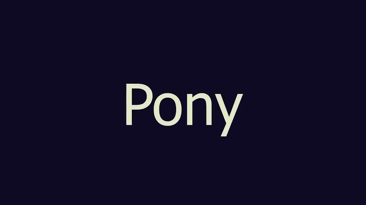 Pony meaning and pronunciation