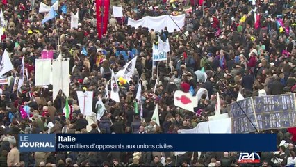 Des milliers d'opposants aux unions civiles pour les homosexuels