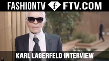 Karl Lagerfeld Interview! CHANEL Haute Couture SS16 | FTV.com
