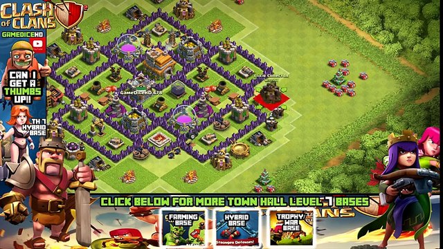 BEST Town Hall Level 7 Defense Strategy for Clash of Clans + Defense REPLAY & TH7 Dark Elixir Drill