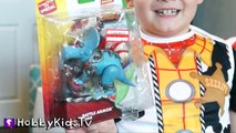 Biggest BUZZ   WOODY Surprise Eggs! TOY STORY Best Toys Space Rocket Battlesaurus HobbyKid