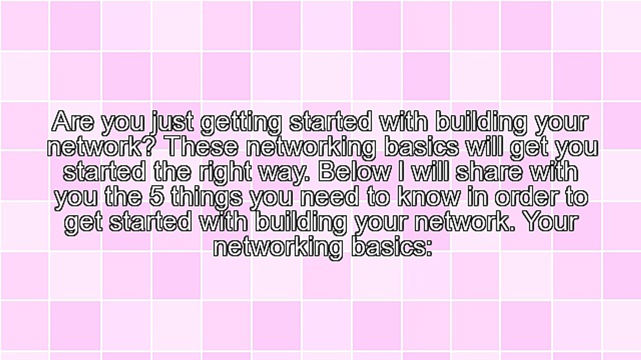 Networking Basics - 5 Things You Need to Know