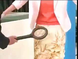 Funny Girl Checking At Airport