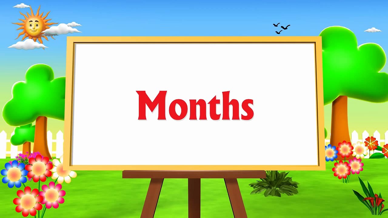 Months of the year song - 3D Animaton Preschool Nursery rhymes for children