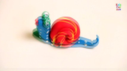 Learn Animal Song | Play Doh 3d Animation Animal Videos for Kids | Play Doh Snail