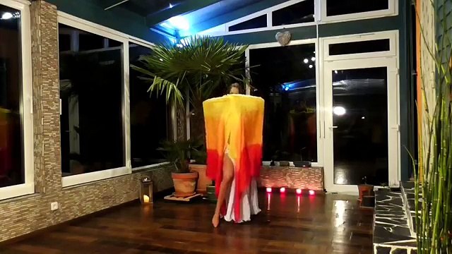 Isabella Dynamic Belly Dance Drum Solo + Veil Choreography by Sadie 2015 HD