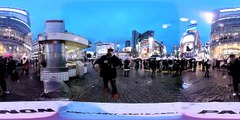 【360パノラマ】渋谷交差点ストリートラップパフォーマンス